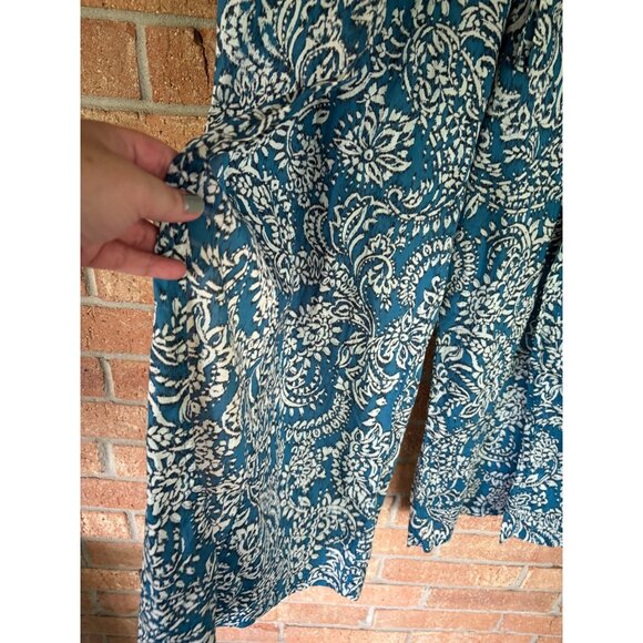 Zara Bohemian Paisley Printed Pareo Pants With Tie Waist For Women Size S - Picture 11 of 15
